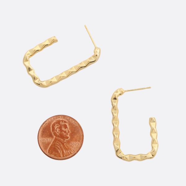 SODAJO TEXTURED METAL GOLD FILLED EARRING