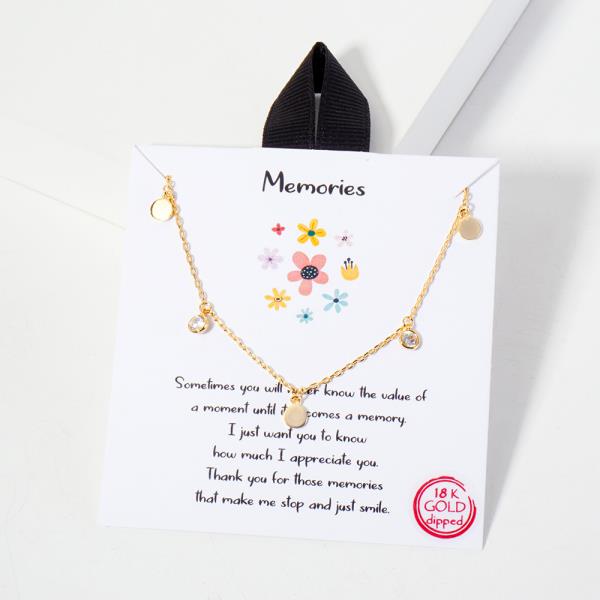 18K GOLD RHODIUM MEMORIES NECKLACE