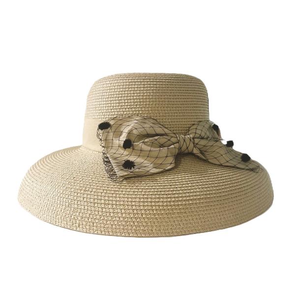 STRAW RIBBON BAND SUN HAT