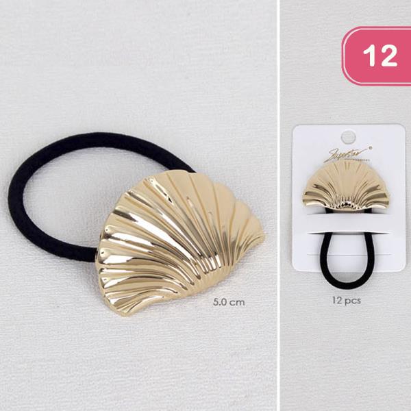 METAL SHELL HAIR TIE (12 UNITS)