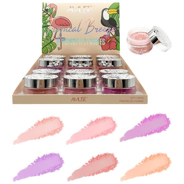 AMUSE TROPICAL BREEZE POWDER BLUSHES (12 UNITS)