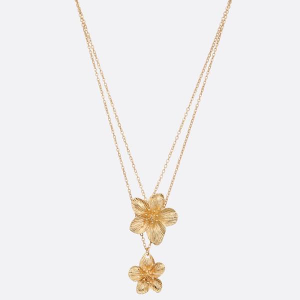 SDJ DOUBLE FLOWER LAYERED NECKLACE