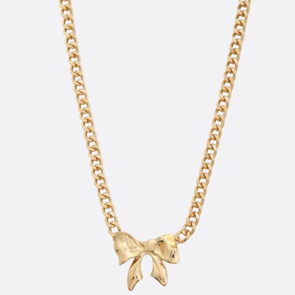 SDJ BOW CURB LINK METAL NECKLACE