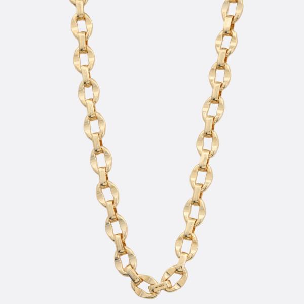 SDJ OVAL LINK METAL NECKLACE