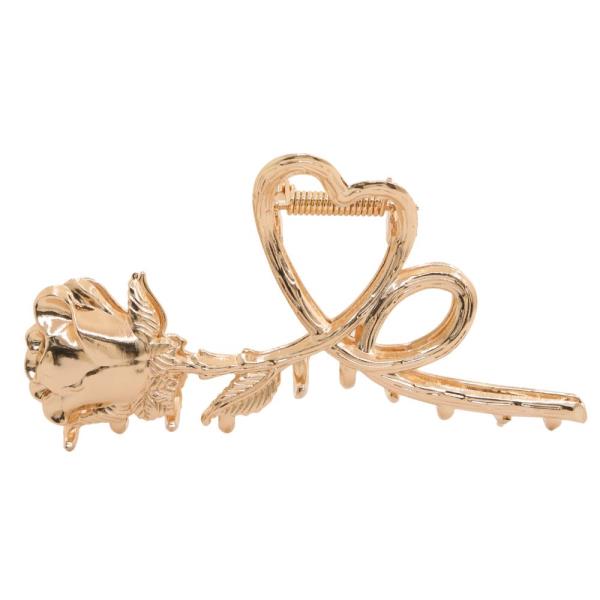 SDJ ROSE SHAPE METAL CLAW HAIR CLIP