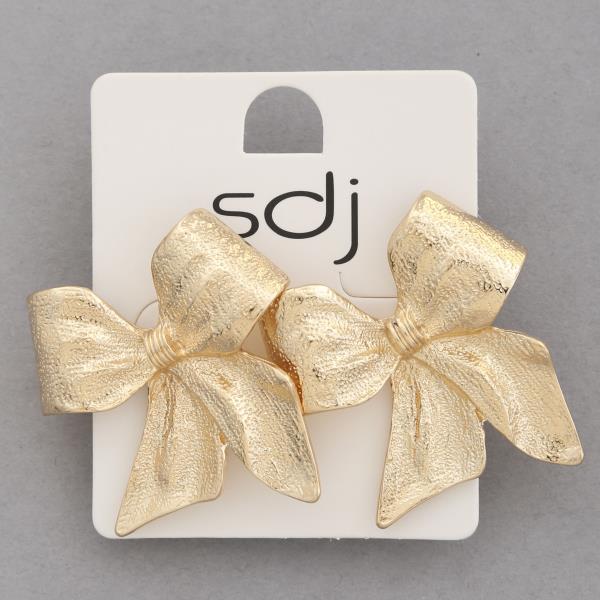 SDJ BOW METAL EARRING