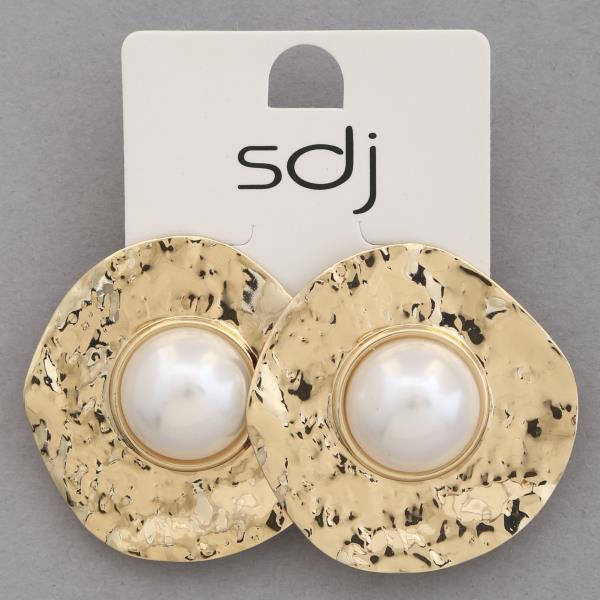 SDJ PEARL BEAD ROUND EARRING