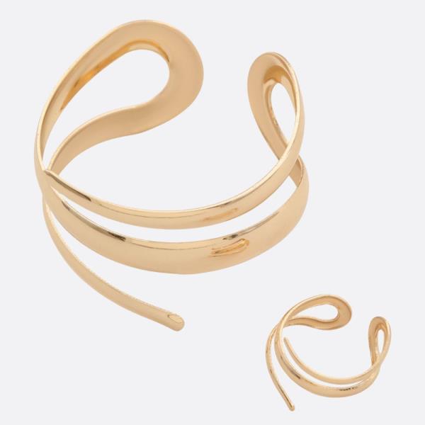 SDJ LOOP CUFF BRACELET RING SET