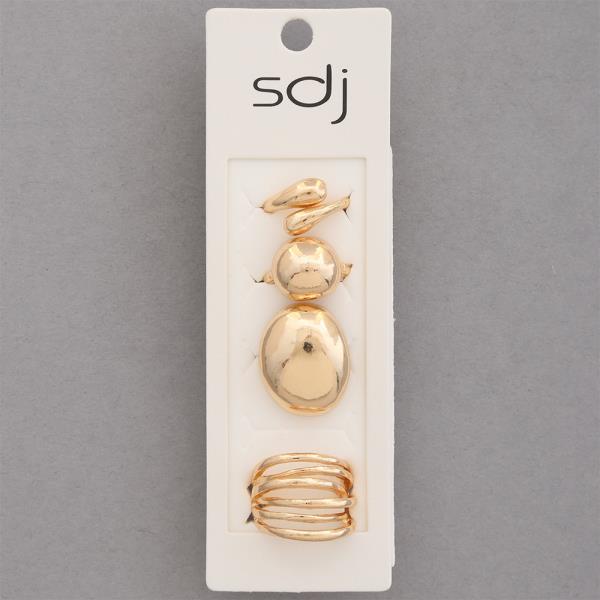 SDJ LINED OVAL ASSORTED RING SET