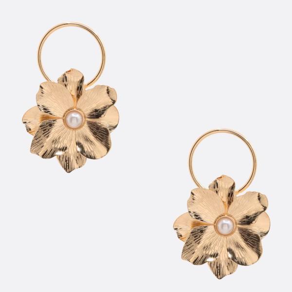 SDJ FLOWER SHAPE METAL EARRING