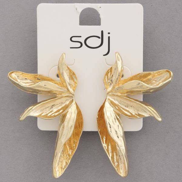 SDJ FLOWER METAL EARRING