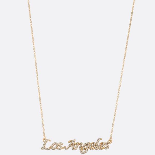 SDJ LOS ANGELES RHINESTONE NECKLACE