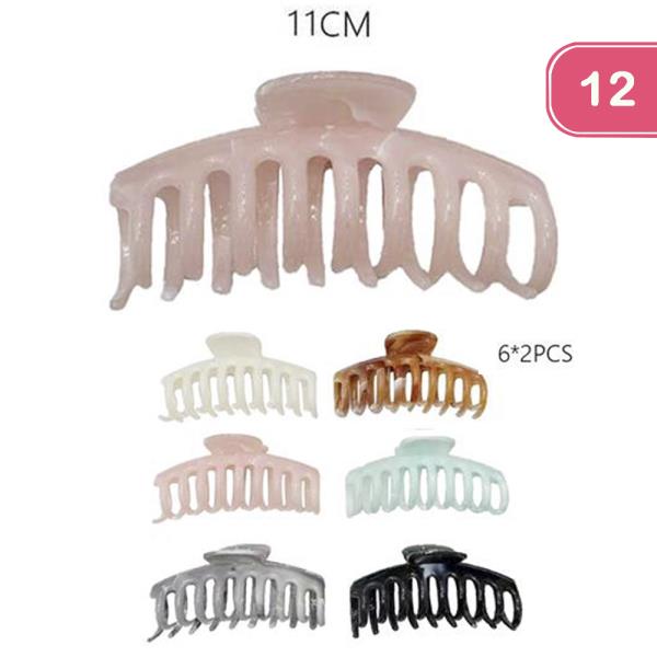 HAIR CLAW JAW CLIP (12 UNITS)