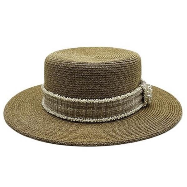 FLAT HEAD TWEED BAND SUN HAT