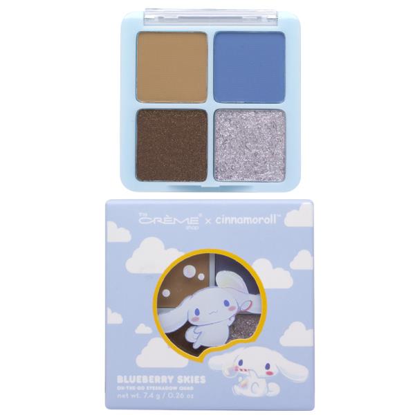 THE CREME SHOP X CINNAMOROLL BLUEBERRY SKIES ON THE GO QUAD EYESHADOW PALETTE