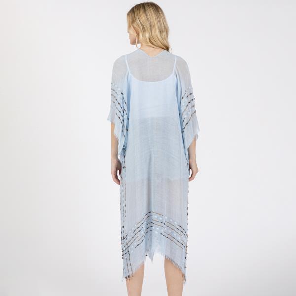 (ONLINE ONLY) COLORED STITCH COVER UP KIMONO