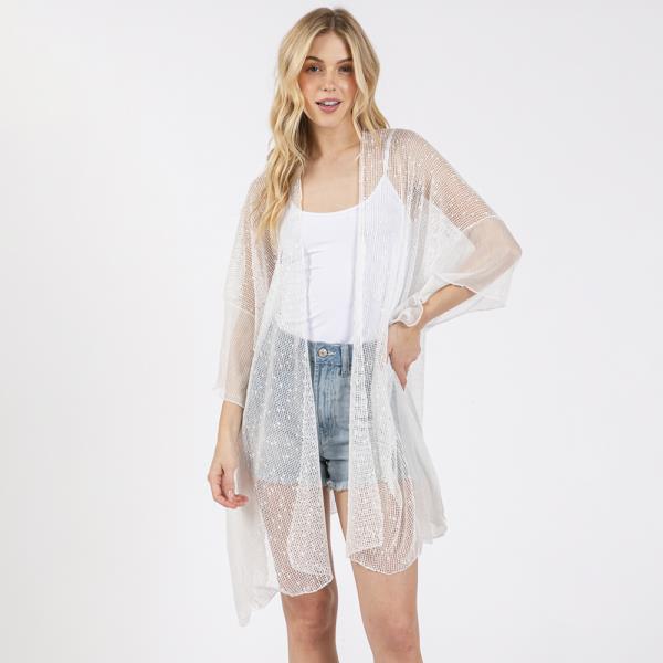 (ONLINE ONLY) EMBELLISHED SEQUIN MESH COVER UP