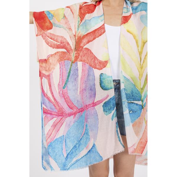 (ONLINE ONLY) WATERCOLOR LEAVES PRINT KIMONO