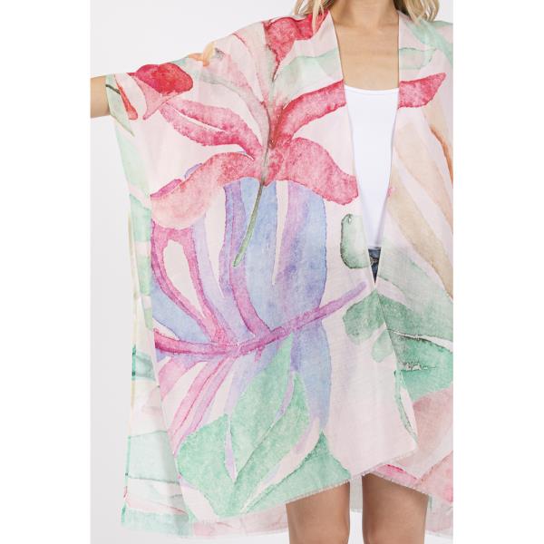 (ONLINE ONLY) WATERCOLOR LEAVES PRINT KIMONO