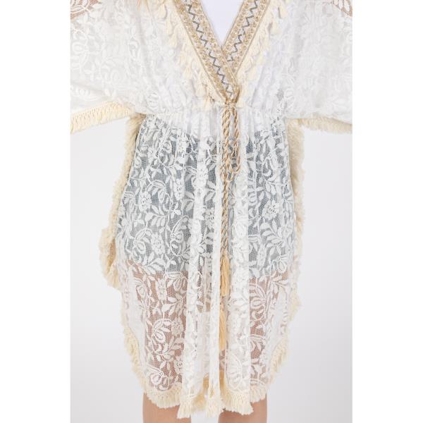 (ONLINE ONLY) FLOWER LACE TASSEL DECO COVER UP