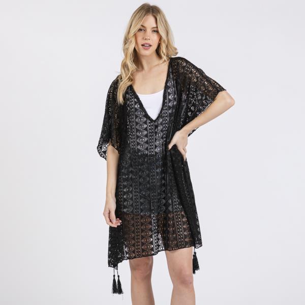 (ONLINE ONLY) CROCHET LACE TASSEL COVER UP