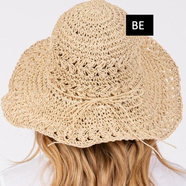 CROCHET STRAW SUN HAT