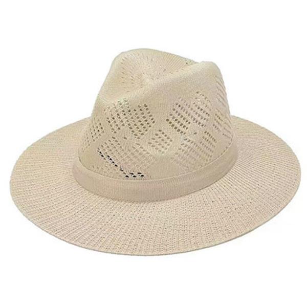 STRAW PANAMA PINCH FRONT SUN HAT