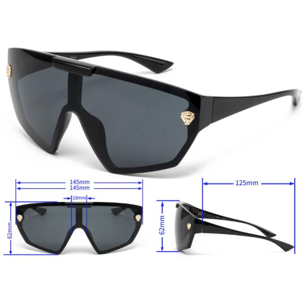 CHIC ONE PIECE LENS SHIELD SUNGLASSES 1DZ