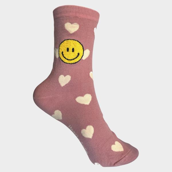 CUTE PATTERNED SOCKS WITH HAPPY FACE AND FRUIT DESIGNS 1 PAIR