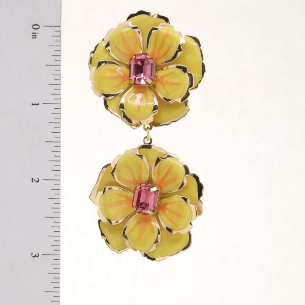 FLOWER STONE DANGLE EARRING