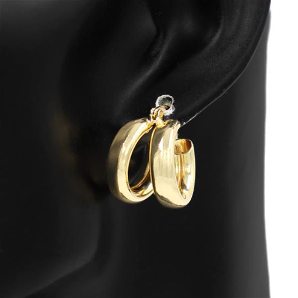 DOUBLE HOOP METAL EARRING