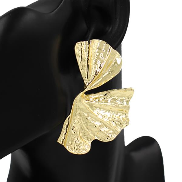 RUFFLE METAL EARRING