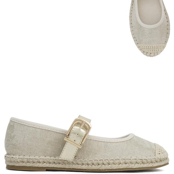 ESPADRILLE BUCKLE MARY JANE FLATS 18 PAIRS