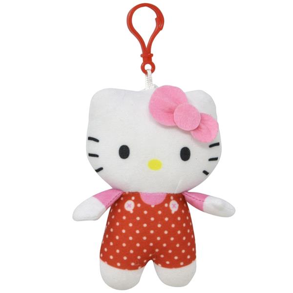 HELLO KITTY RED FULL BODY PLUSH ZIPPER PULL