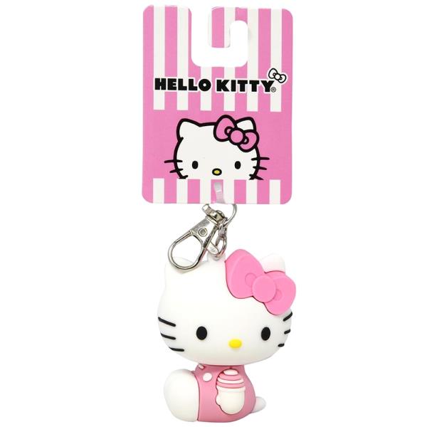 HELLO KITTY 3D MOLDED RUBBER CHARM WITH CLIP