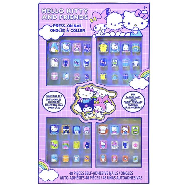 HELLO KITTY AND FRIENDS 48PC PRESS ON NAILS