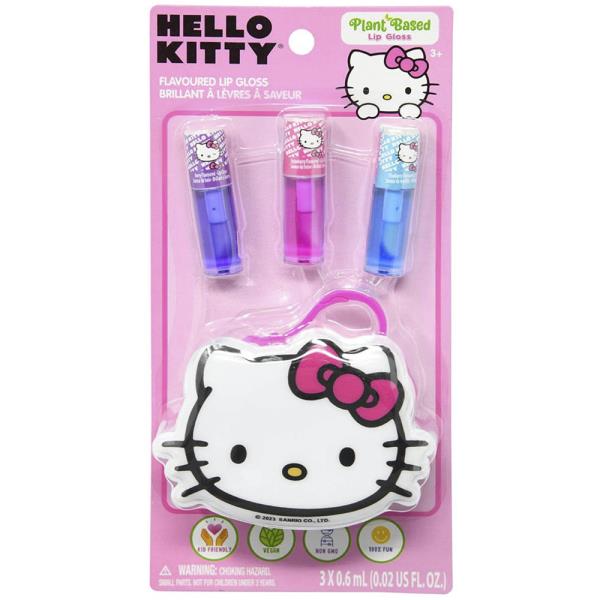 HELLO KITTY 3PC LIP GLOSS WITH POUCH