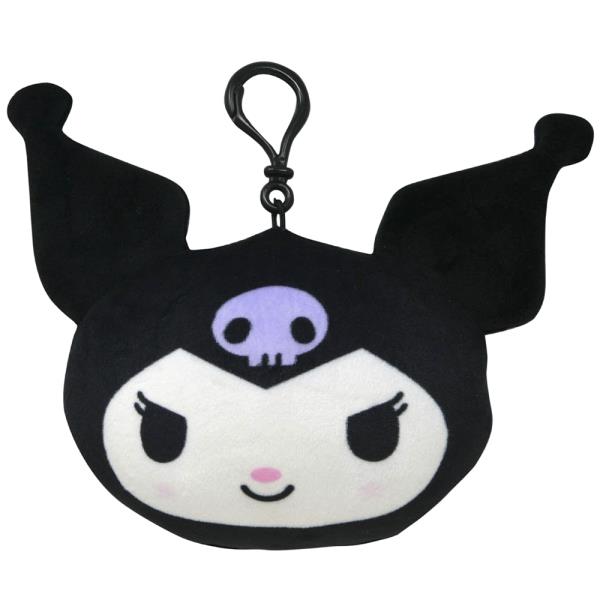 HELLO KITTY KUROMI PLUSH HEAD ZIPPER PULL