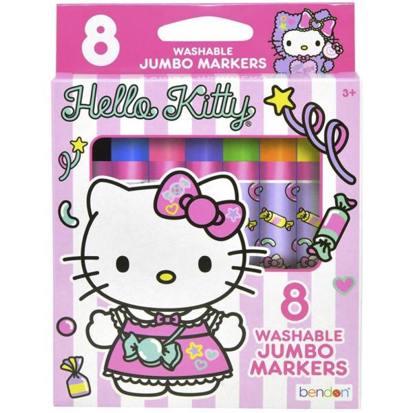 HELLO KITTY 8 COUNT JUMBO MARKERS