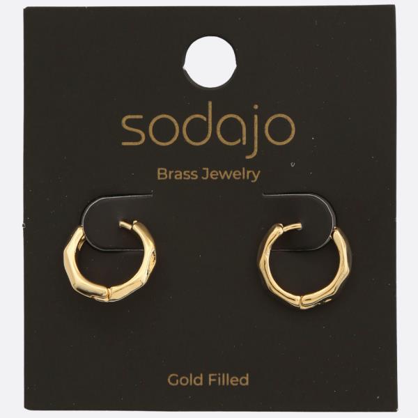 SODAJO GOLD FILLED HOOP EARRING