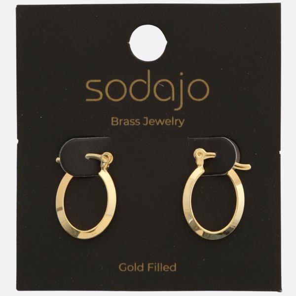 SODAJO OVAL SHAPE GOLD FILLED EARRING