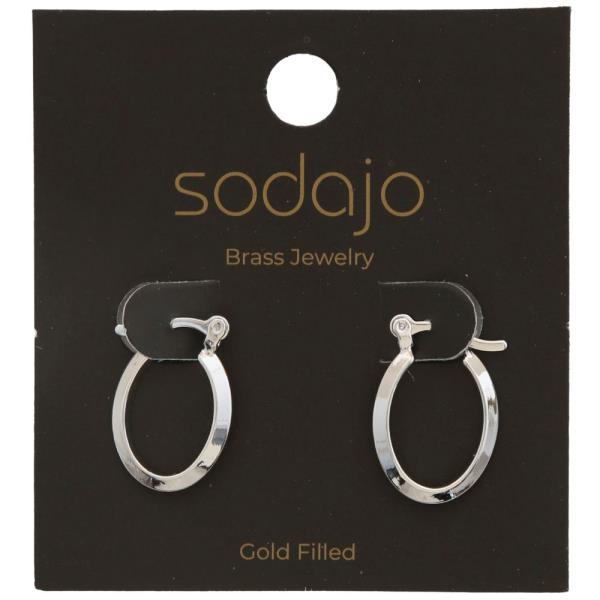 SODAJO OVAL SHAPE GOLD FILLED EARRING