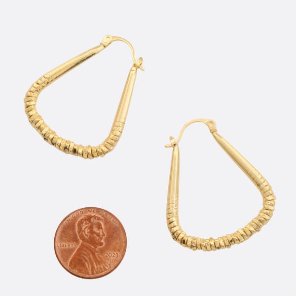 SODAJO WIDE TEARDROP GOLD FILLED EARRING