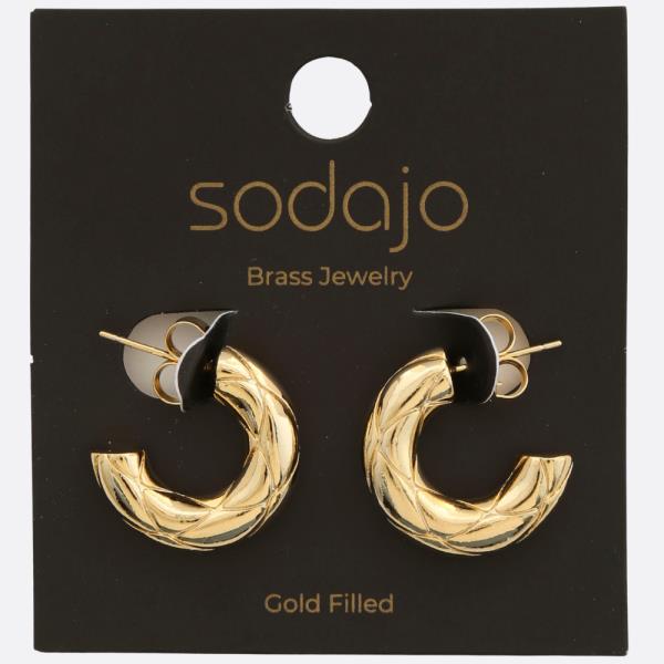 SODAJO LINED OPEN HOOP EARRING