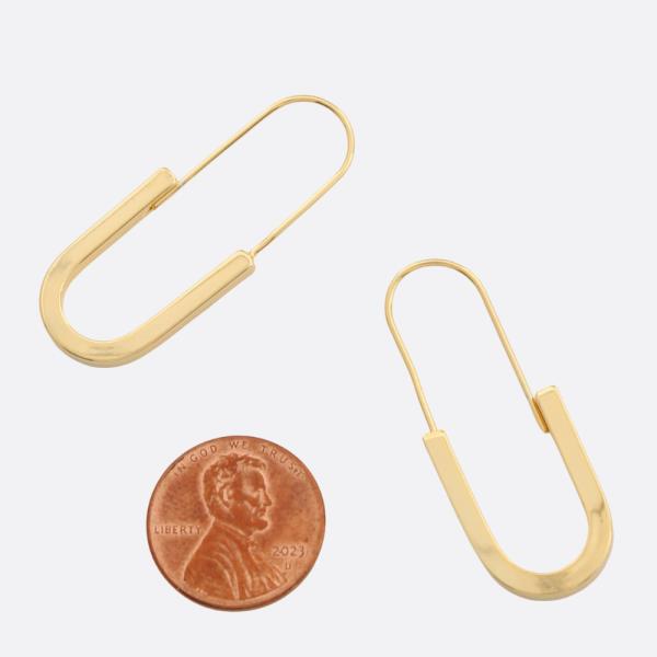 SODAJO LONG OVAL GOLD FILLED EARRING