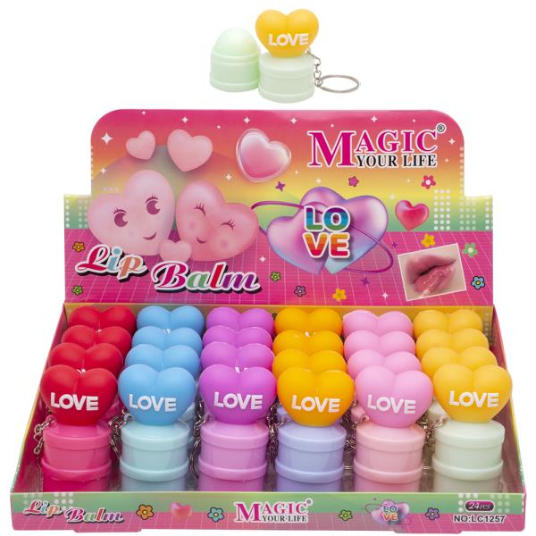 LOVE HEART LIP BALM (24 UNITS)