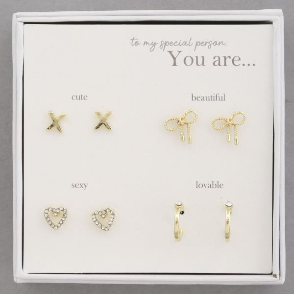 MULTI SHAPE ASSORTED EARRING SET