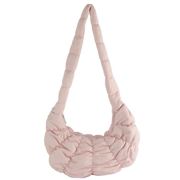 (ONLINE ONLY) Quilted puff long shoulder bag