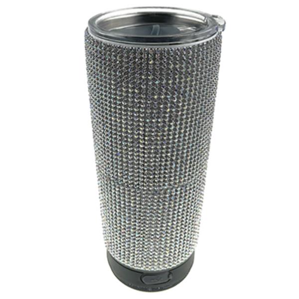 STAINLESS STEEL RHINESTONE 20OZ RHINESTONE BLUETOOTH SPEAKER TUMBLER WITH LID