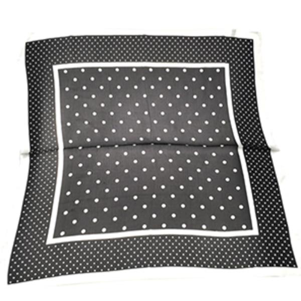 SATIN POLKA DOT PRINT SQUARE BANDANA NECK SCARF